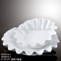 unique white deep porcelain plate